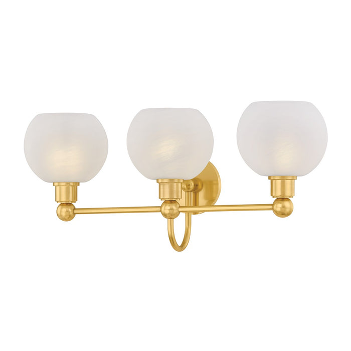 Mitzi - H1019303-AGB - Three Light Bath - Jerica - Aged Brass