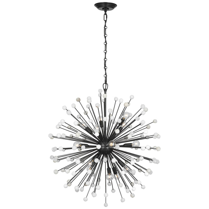 Visual Comfort Signature - SK 5731BZ/ALB - LED Chandelier - Lys - Bronze And Alabaster