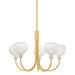 Mitzi - H990805-AGB - Five Light Chandelier - Estelle - Aged Brass