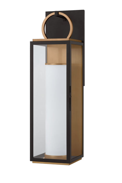 Troy Lighting - B6730-PBR/TBK - LED Wall Sconce - Gareth - Patina Brass/Textured Black