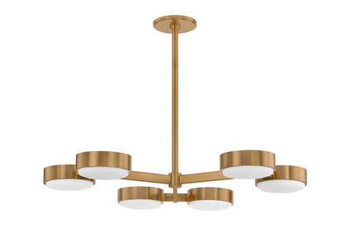 Troy Lighting - C1340-PBR - Six Light Semi Flush Mount - Rory - Patina Brass