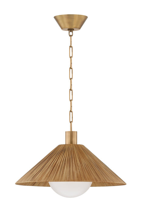 Troy Lighting - F1422-PBR - One Light Pendant - Woodside - Patina Brass