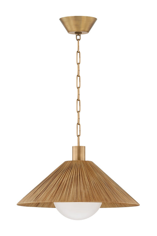 Troy Lighting - F1422-PBR - One Light Pendant - Woodside - Patina Brass