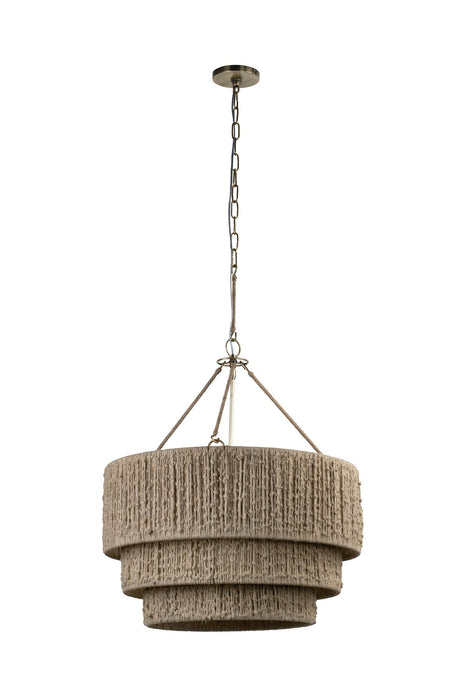 Troy Lighting - F5924-PBR - One Light Chandelier - Reza - Patina Brass
