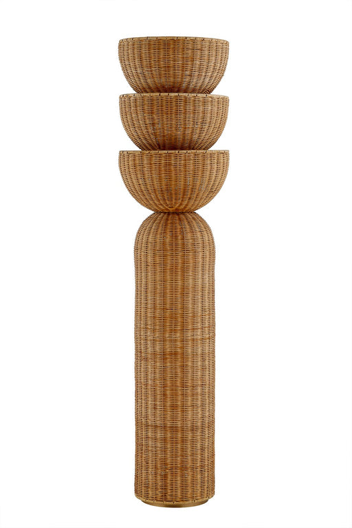 Troy Lighting - PFL1055-PBR - Three Light Floor Lamp - Rian - Patina Brass