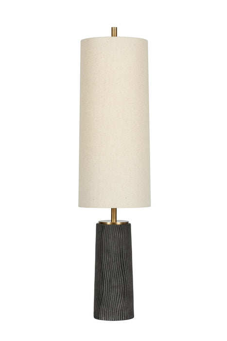 Troy Lighting - PFL1156-PBR/CDG - Three Light Floor Lamp - Thane - Patina Brass/Ceramic Meditation Grey