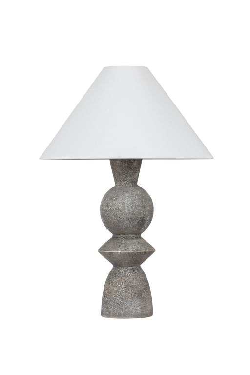 Troy Lighting - PTL2529-PBR/CLG - One Light Table Lamp - Cyrah - Patina Brass/Ceramic Lunar Grey