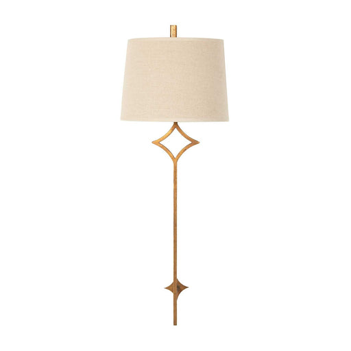 Gabby - SCH-156090 - One Light Wall Sconce - Theresa - Antique Gold/Cream Linen