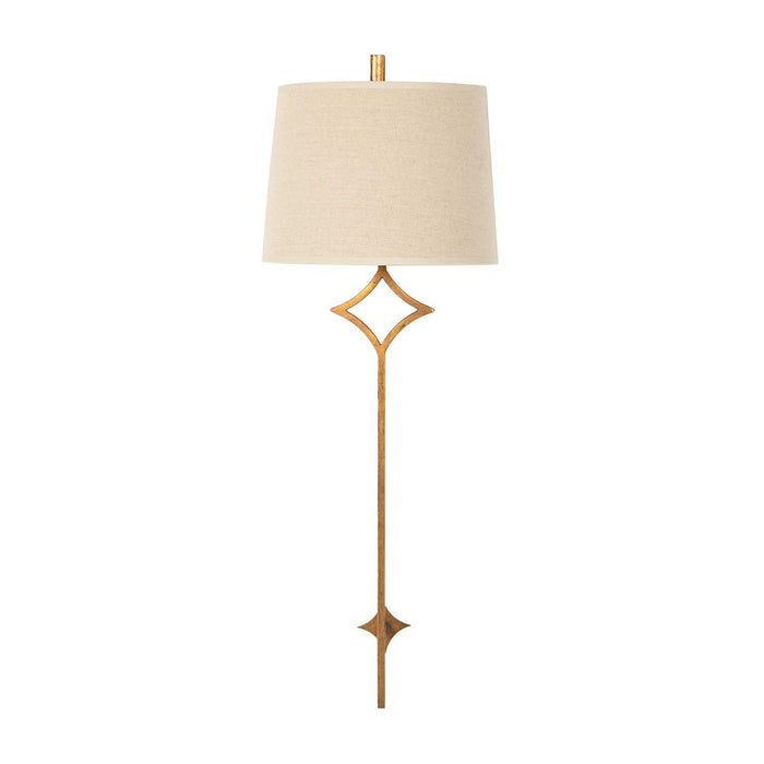 Gabby - SCH-156090 - One Light Wall Sconce - Theresa - Antique Gold/Cream Linen