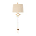 Gabby - SCH-156090 - One Light Wall Sconce - Theresa - Antique Gold/Cream Linen