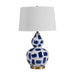 Gabby - SCH-159080 - One Light Table Lamp - Luca - Blue & White Painted Ceramic/Antique Brass
