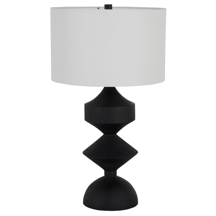 Gabby - SCH-170015 - One Light Table Lamp - Maddox - Plaster Black/Feather White Linen