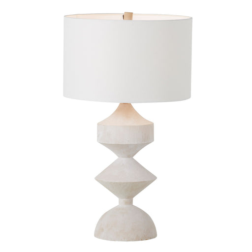Maddox One Light Table Lamp Plaster White/Feather White Linen