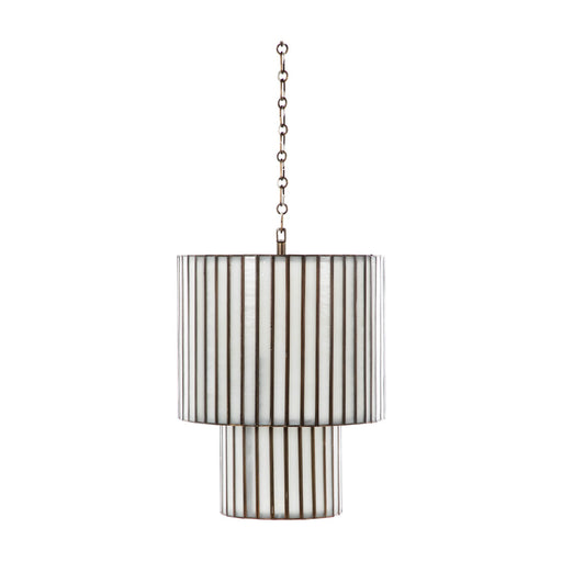Fulbright One Light Pendant Brushed Brass/Mercury Glass