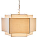 Gabby - SCH-175239 - Two Light Pendant - Hammond - Antique Gold/White Linen/Natural Alabaster