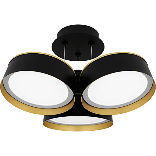 Byrnes LED Semi-Flush Mount Matte Black