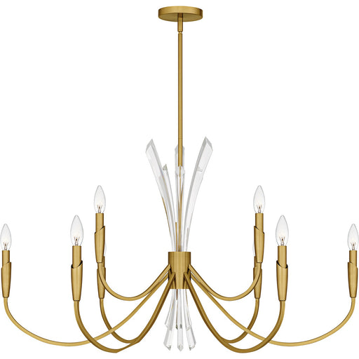Cecily Nine Light Chandelier Brushed Gold