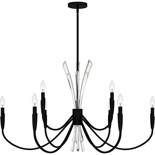 Cecily Nine Light Chandelier Matte Black