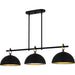 Quoizel - CEO344MBK - Three Light Linear Chandelier - Cleo - Matte Black