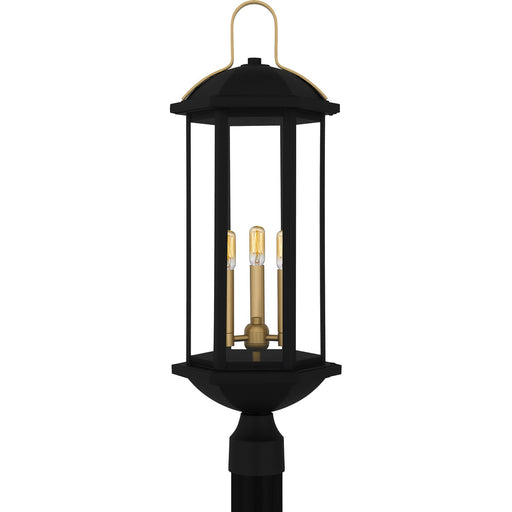 Crestfield Three Light Outdoor Post Lantern Matte Black