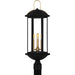 Quoizel - CFD9010MBK - Three Light Outdoor Post Lantern - Crestfield - Matte Black