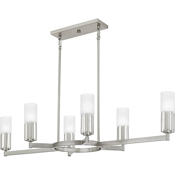 Quoizel - CRZ648BN - Six Light Linear Chandelier - Cruz - Brushed Nickel