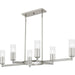 Quoizel - CRZ648BN - Six Light Linear Chandelier - Cruz - Brushed Nickel