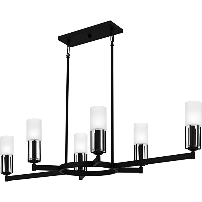 Quoizel - CRZ648MBK - Six Light Linear Chandelier - Cruz - Matte Black