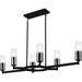 Quoizel - CRZ648MBK - Six Light Linear Chandelier - Cruz - Matte Black