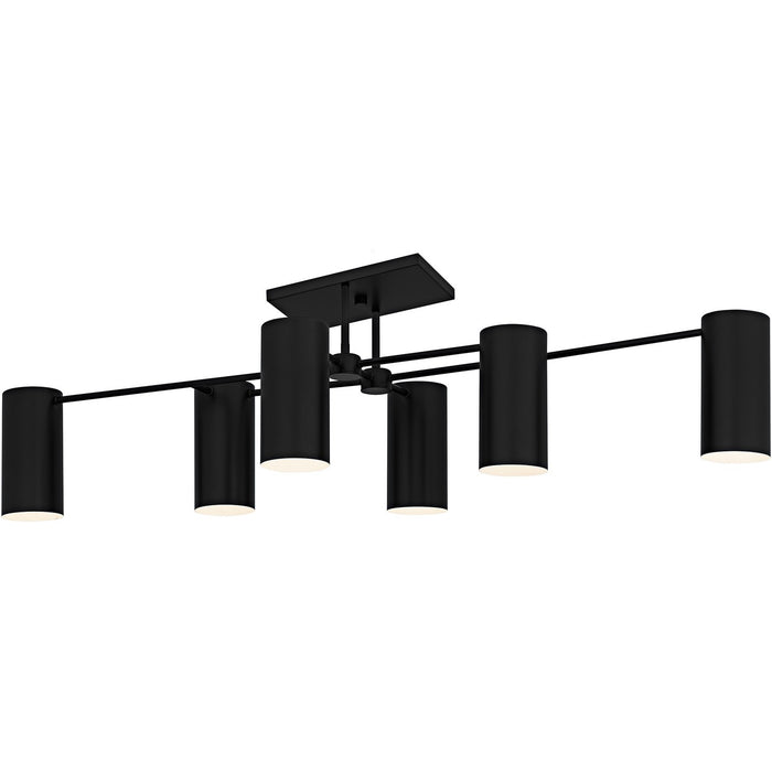 Quoizel - FLD1750MBK - Six Light Semi-Flush Mount - Foreland - Matte Black