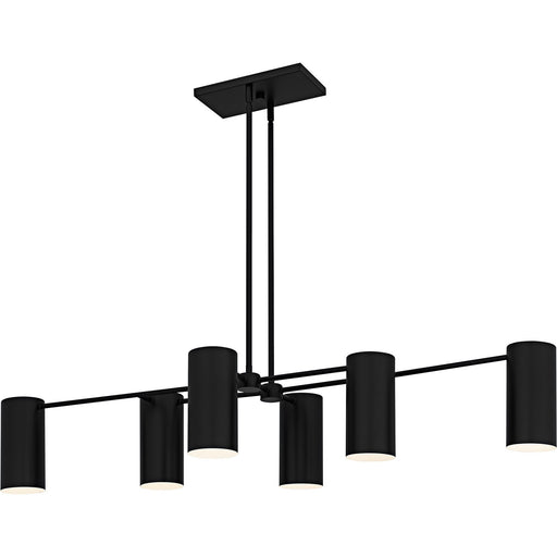 Foreland Six Light Linear Chandelier Matte Black