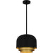 Quoizel - FRK1812MBK - Three Light Pendant - Frankie - Matte Black