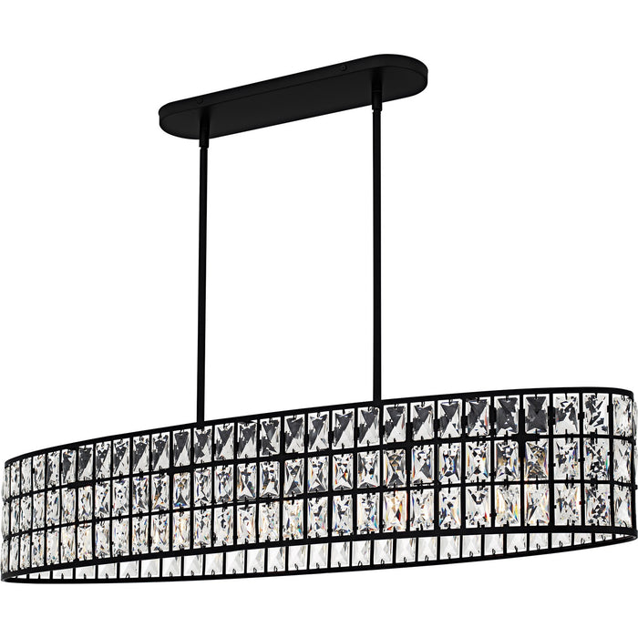Quoizel - GIB542MBK - Five Light Linear Chandelier - Gibson - Matte Black