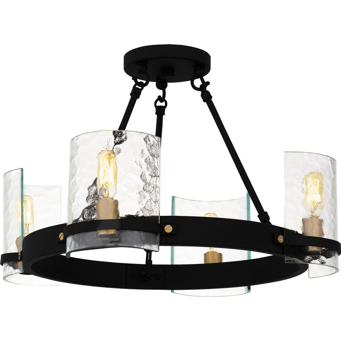 Quoizel - GLC1720MBK - Four Light Semi-Flush Mount - Gloucester - Matte Black