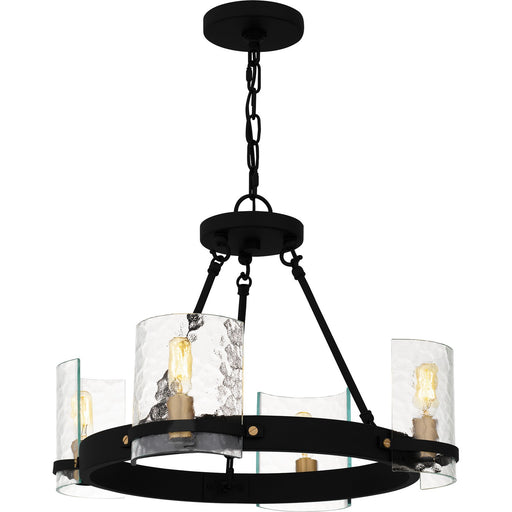 Gloucester Four Light Chandelier Matte Black