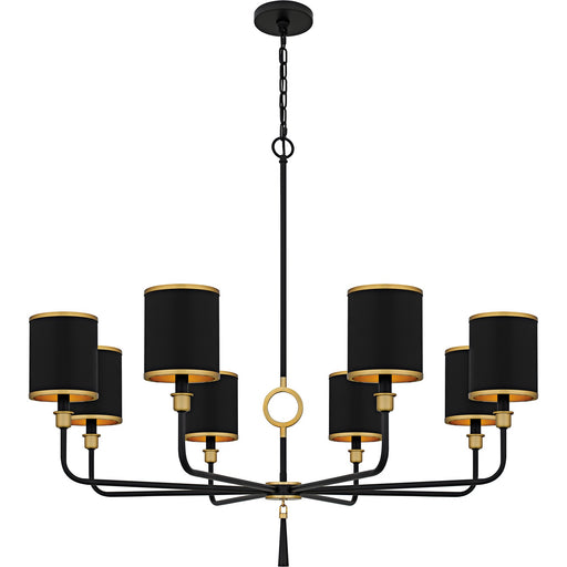 Lockery Eight Light Chandelier Matte Black