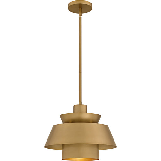 Lumi One Light Pendant Brushed Weathered Brass