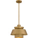 Quoizel - LMI1814BWS - One Light Pendant - Lumi - Brushed Weathered Brass
