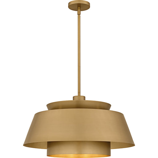 Lumi Three Light Pendant Brushed Weathered Brass
