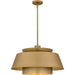 Quoizel - LMI2824BWS - Three Light Pendant - Lumi - Brushed Weathered Brass
