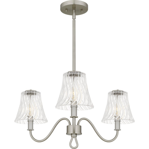 McKinney Three Light Chandelier Brushed Nickel