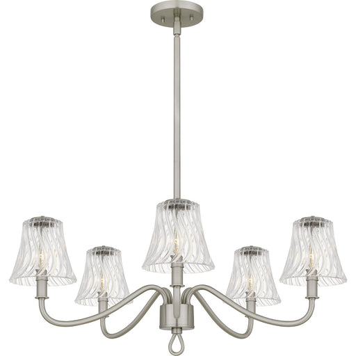 McKinney Five Light Chandelier Brushed Nickel