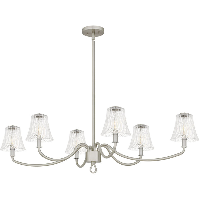 Quoizel - MCK644BN - Six Light Linear Chandelier - McKinney - Brushed Nickel