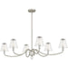Quoizel - MCK644BN - Six Light Linear Chandelier - McKinney - Brushed Nickel