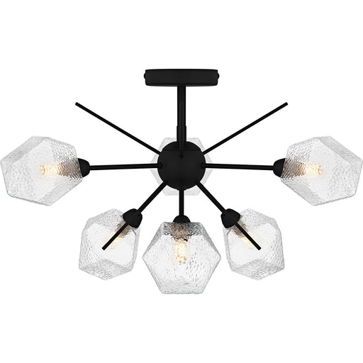 Salvador Six Light Semi-Flush Mount Earth Black