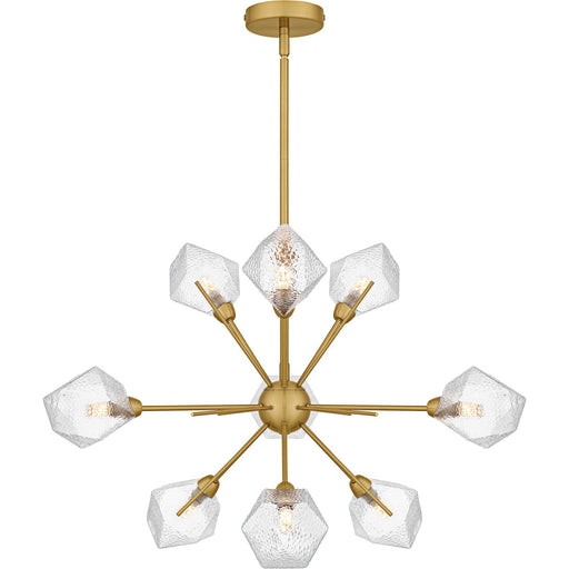 Salvador Nine Light Chandelier Brushed Gold