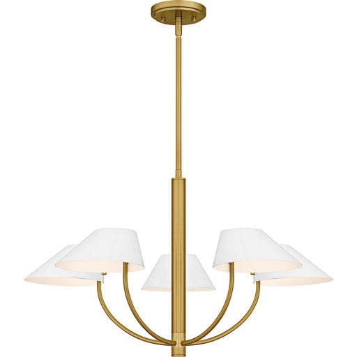 Penley Five Light Chandelier Brushed Gold