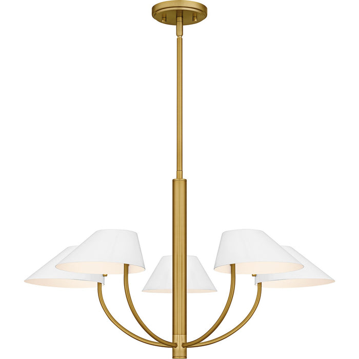 Quoizel - PNY5028BRG - Five Light Chandelier - Penley - Brushed Gold