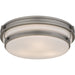 Quoizel - QFL6776AN - Three Light Flush Mount - Grafton - Antique Nickel