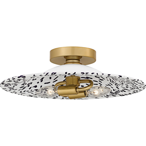 Quoizel Flush Mount Two Light Flush Mount Light Gold